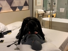 chinese rubber mistress train slave with breathplay
