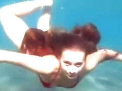 Julia Is Swimming Underwater Nude In The Sea