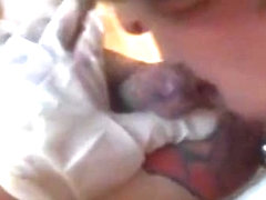 wife fisting my tattooed asshole while giving blowjob; impressionistic POV