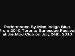 Burlesque Strip SHOW 346 Miss Indigo Blue Nude Green