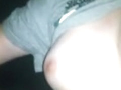 Drunken Blowjob then bust over tits