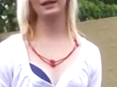 Skinny amateur blonde teen Maddy Rose nailed in the car