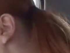 Redhead teen cheerleader Eva Berger pussy fucked in public