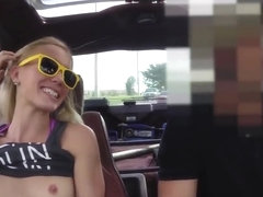 Huge tits ass xxx Blonde stupid tries to sell car, sells herself