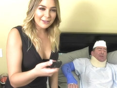 Big Booty Blond Needs Dick While Her Husband Is Injured