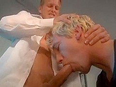 Blonde twinks in balls deep gay anal action