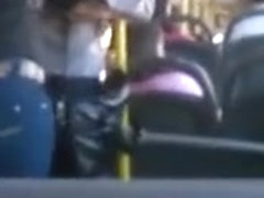 Beautiful big booty in jeans on the bus