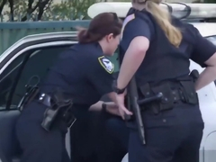 Milf cops take advantage of desperate criminal with a big cock