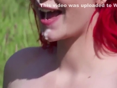 Hot model gets jizz load on her face swallowing all the sperm