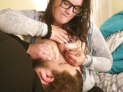 Stepbrother sucking and fucking his Milk Filled Stepsister