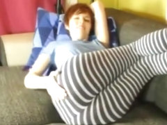 Girl farting in leggings