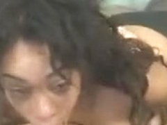 Shameless Black Ghetto Slut Getting Her Face Smashed