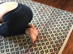 Perfect Teen Feet Scrunching Doing Yoga
