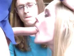 Hot Shoplifting Goth Teen Fucked In Front Of Her Geeky Boyfriend