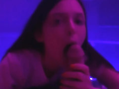 CUTE TEEN NATALISSA GIVES A BLOWJOB DURING THE MOVIE